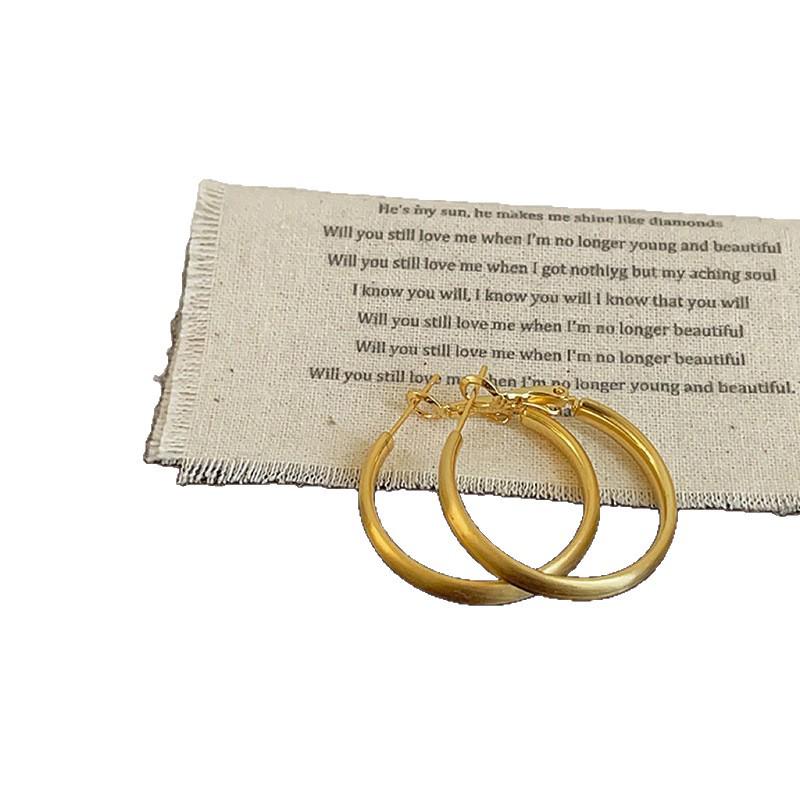 Korean Matte Hoop Earrings: Classic, Versatile, Luxury, Stylish & Lightweight Design