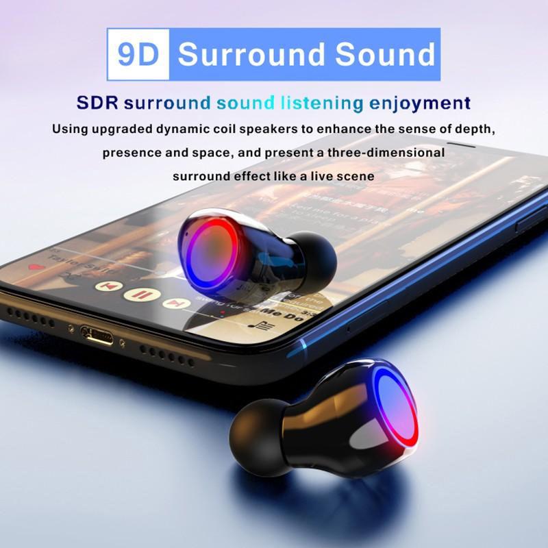 M12 TWS Wireless Bluetooth Earphones CVC8.0 Denoise HiFi Stereo Headset IPX7 Waterproof Noise Reduction Headphones Sport Gaming Music Earbuds