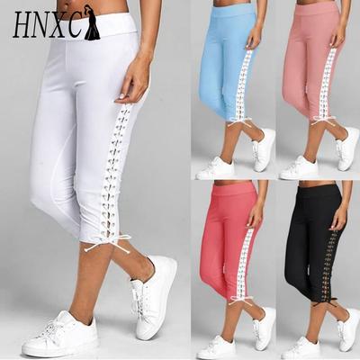S-5XL Femmes Pantalon Court Taille Haute Leggings Bandage Élastique Pantalon de Sport de Fitness Sans Couture Grande Taille