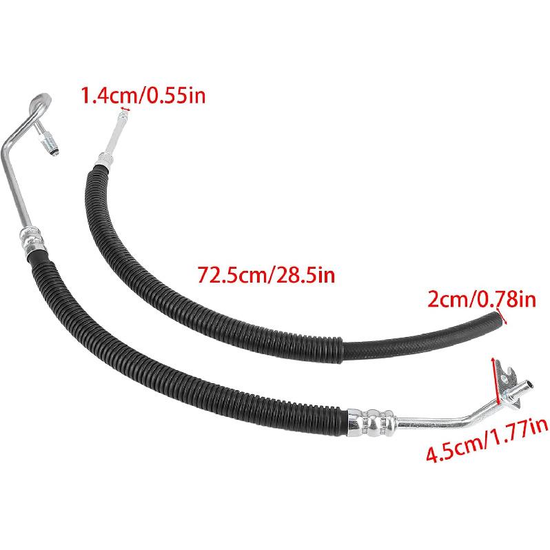 2PCS Power Steering Pressure Hose and Return Line for Escalade 2007-2012 Suburban Sierra Silverado Yukon XL 1500 Tahoe Avalanche Yukon 6.0L High