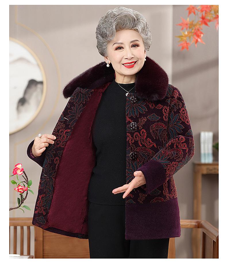 Women's Plus Size Faux Mink Coat: Warm Fleece-Lined Winter Outerwear for Juniors, Middle-Aged, and Elderly