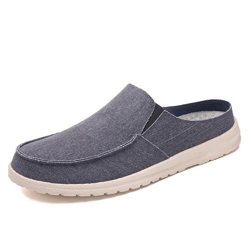 Fashion men casual shoes slip on shoes lightweight loafers men sandals breathable half slippers canvas shoes zapatos hombre
