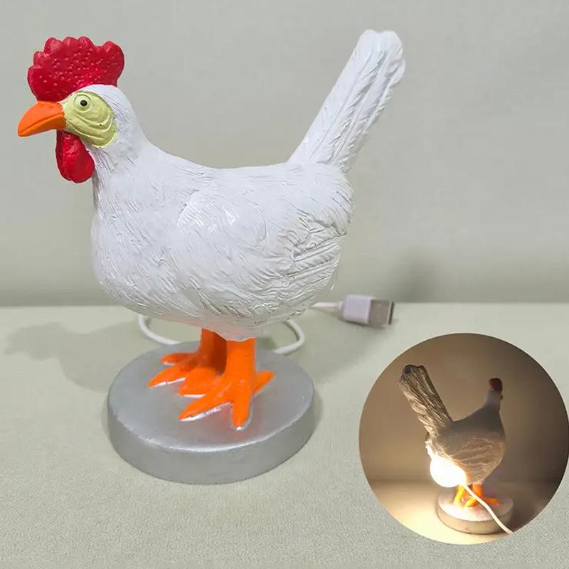 Dekorativa nattlampor Simulerade djur Heminredning Party Carnival Chicken Lamp Ornaments