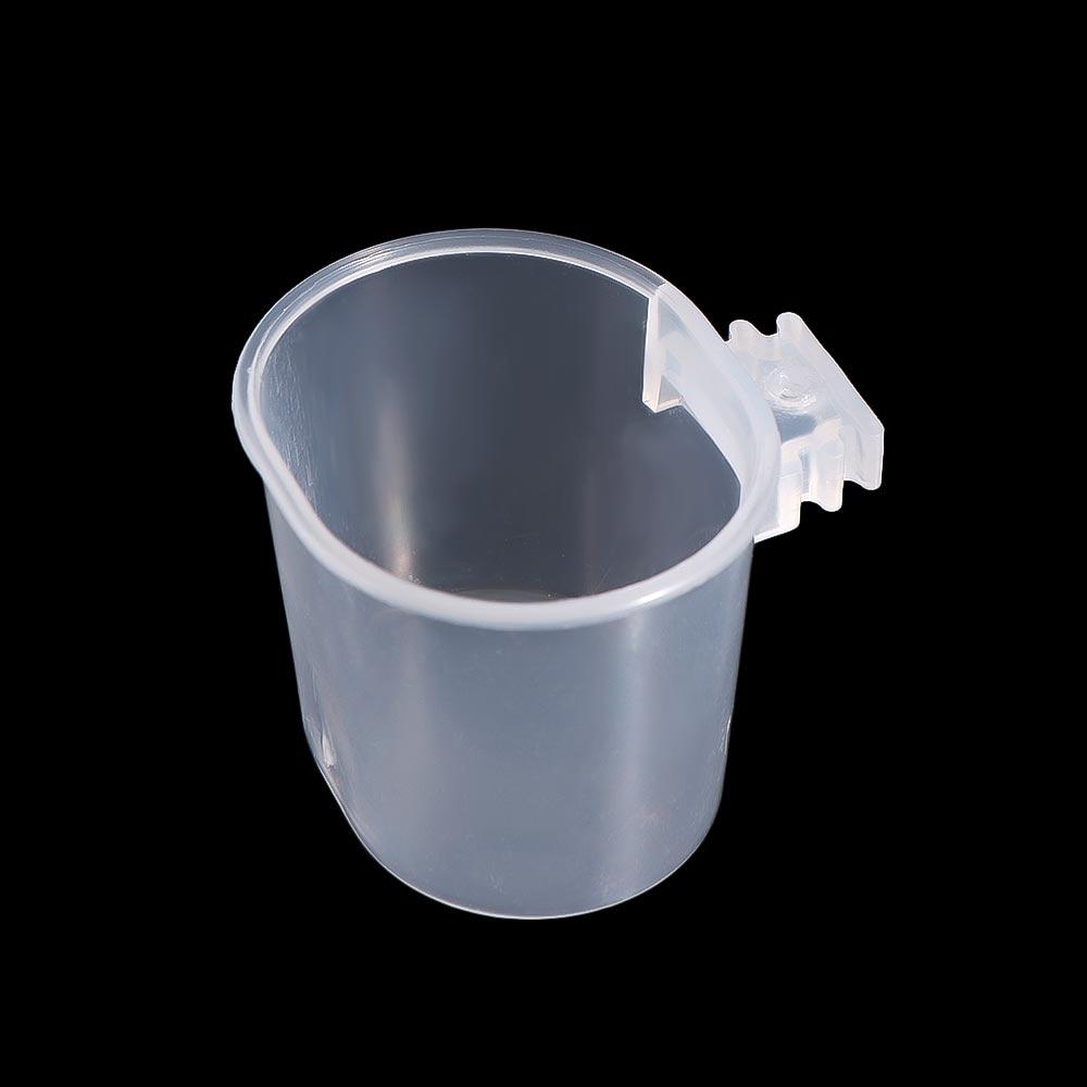 Transparent Bird Feeding Cup Plastic Hanging Parrot Water Feeder Bird Drinker Parrot Water Bowls For Pet Bird Parrots