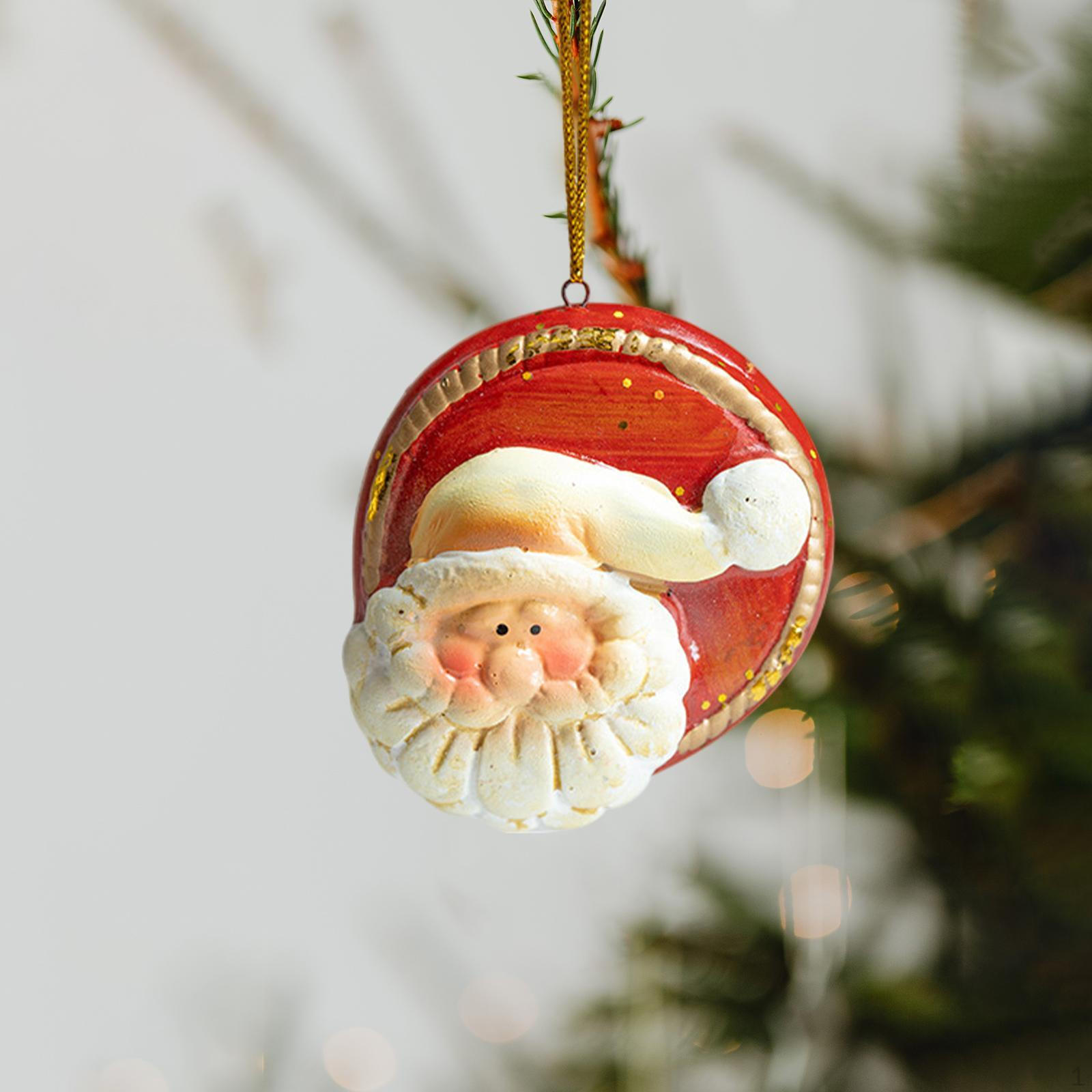 

Christmas Tree Decoration Ornament Santa Pendant Charm for Indoor 6.6cmx6cm