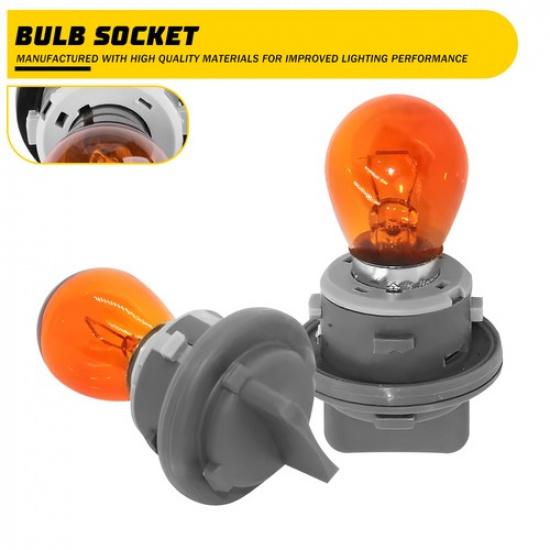 2X Front Signal Turn Lamp Light Bulb W/ Socket For Hyundai Sonata Ix45 2013-2016