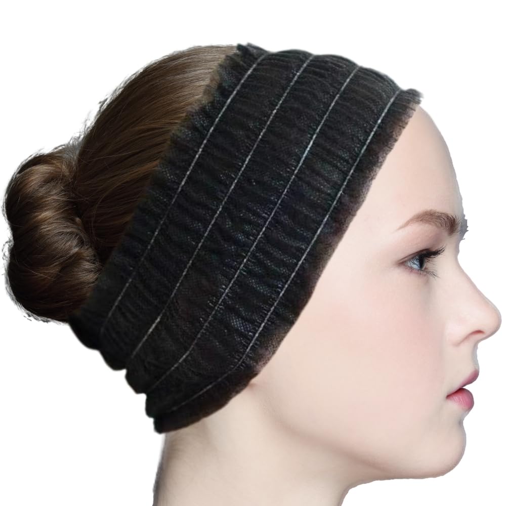 

Chicer Одноразовые резинки для волос 100 штук в индивидуальной упаковке, коммерческие, один размер, количество, черные, обернутые, эластичные, легкие, использование, чёрный