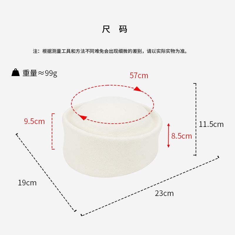 New Autumn and Winter Wool Ni Medicine Box Hat Women's French Retro Beret Women's Elegant Black Top Hat