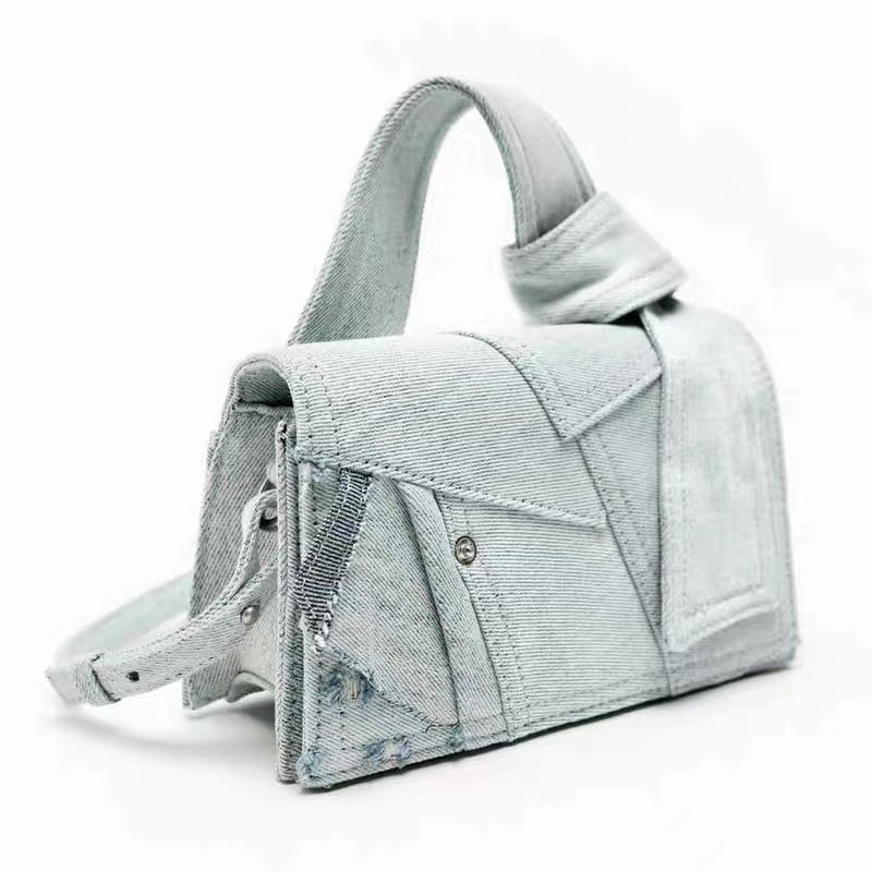 Denim Single Shoulder Messenger Bags Portable Travel Bag Versatile Crossbody Bags