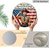 2D Flach, 1 Stück Rund Boy Scout Gruß USA Flagge Aluminium Hängeschild, Vintage Patriotisches Scout Traum Design, Rustikale Metall Wanddekoration, Perfekt für 4. Juli