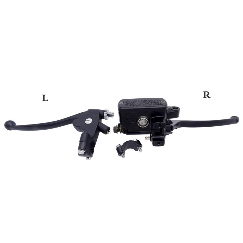 JIUAWN 1Pair 7/8 22mm Universal Motorcycle Front Brake Pump Front Master Cylinder Hydraulic Brake Lever for Yamaha Suzuki Honda чёрный