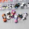 New Nail Art Accessories Halloween Cartoon Cute Resin Ghost Skull Candy Bat Nail Accessories