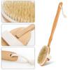 SPA Wooden Body Brush Natural Boar Bristle Organic Dry Skin Body Brush Bamboo Wet Back Shower Brushes Exfoliating Bathing Brush