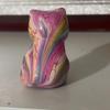 Large Sandalwood Lacquer Cat Ornament - Ming Xian Yuan Style
