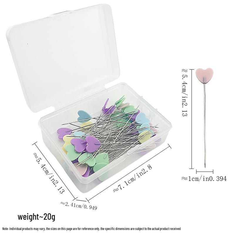 Sewing Patchwork Tools: Plum Blossom Flower Pattern Positioning Pins, 50pcs or 100pcs per Box