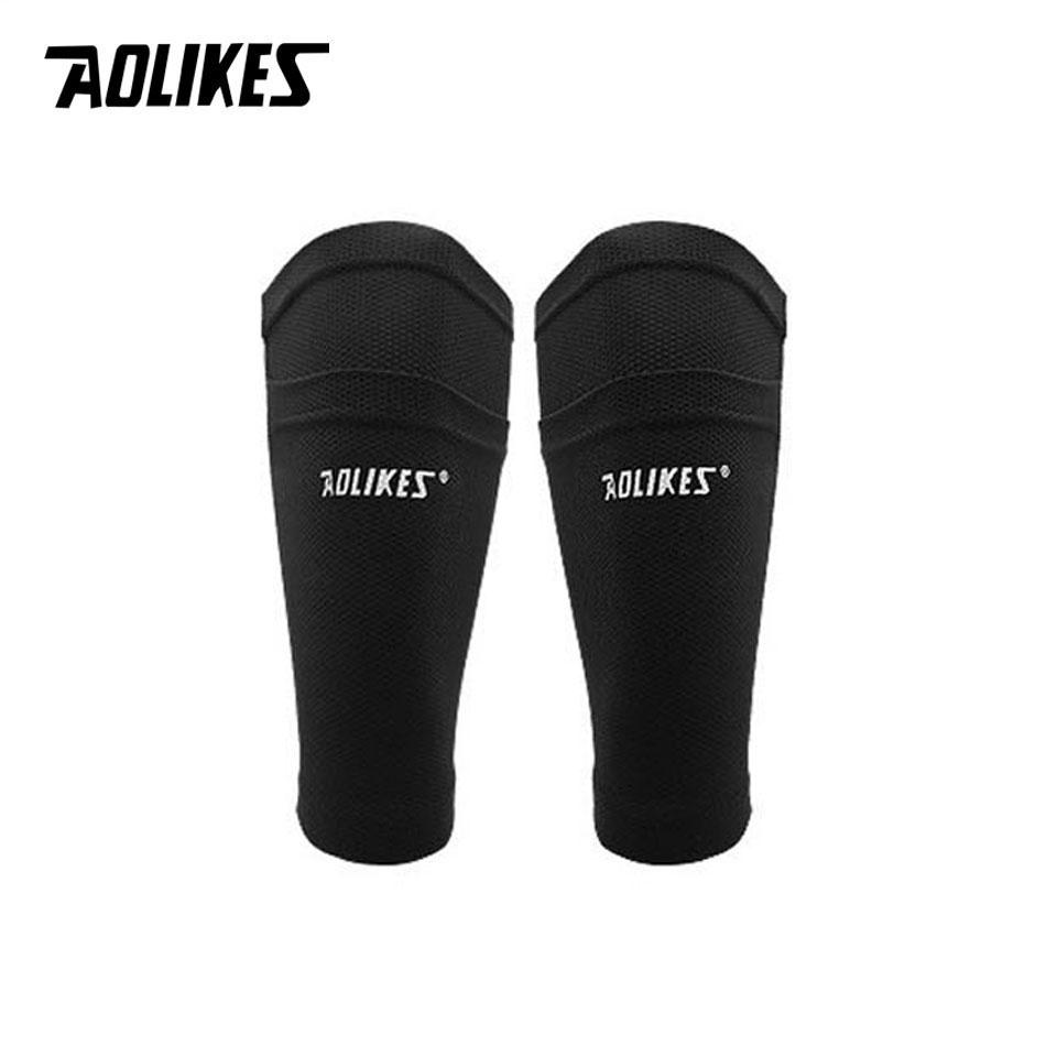 Aolikes 1 Pair Sports Soccer Shin Guard Pad Sleeve Sock Leg Support Football Calf Sleeve Shinguard For Adult Teens Children