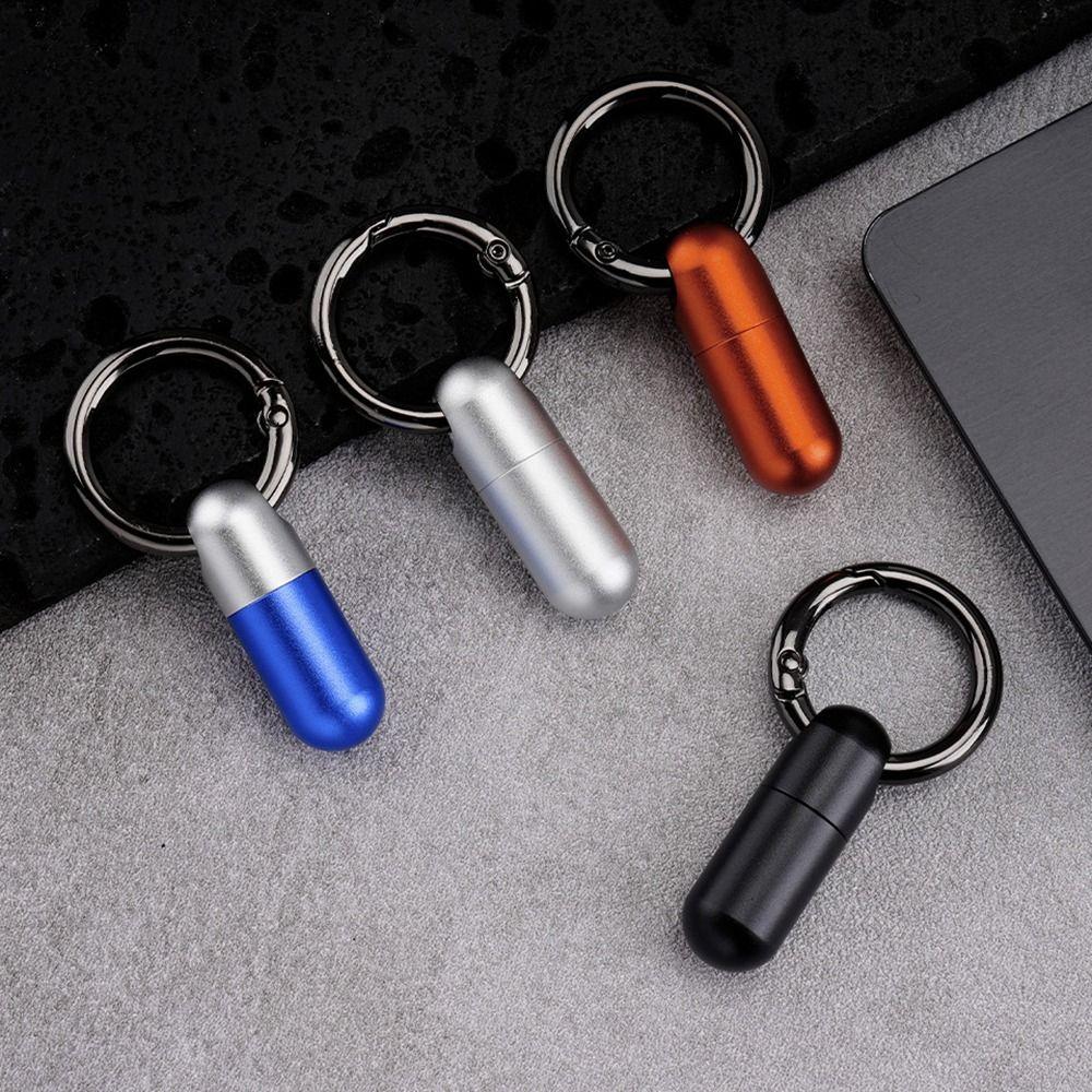 Sealed Design Keychain Pill Case Waterproof Portable Pill Organizer Outdoor Activities