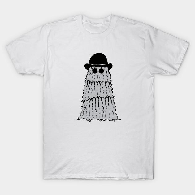 

Men Black Print T-shirt Cousin Itt No-Cut Transfer Paper Print Cotton Tshirt M білий