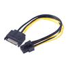 Cable Male To Female 15 Pin To 6 Pin SATA Power Cable Video Card Power Cable Graphics Card Power Cord SATA Adapter Cable