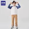Romon Boys' Long-Sleeve Cotton Polo T-Shirt