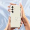 For Samsung Galaxy A36 5G Case White Love Pattern Printing Straight Edge TPU Phone Back Cover