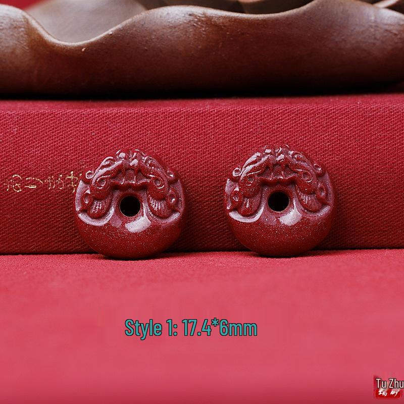Purple Gold Sand Cinnabar Pendant - Nine Palaces Eight Trigrams Zodiac Longevity Talisman for Men and Women
