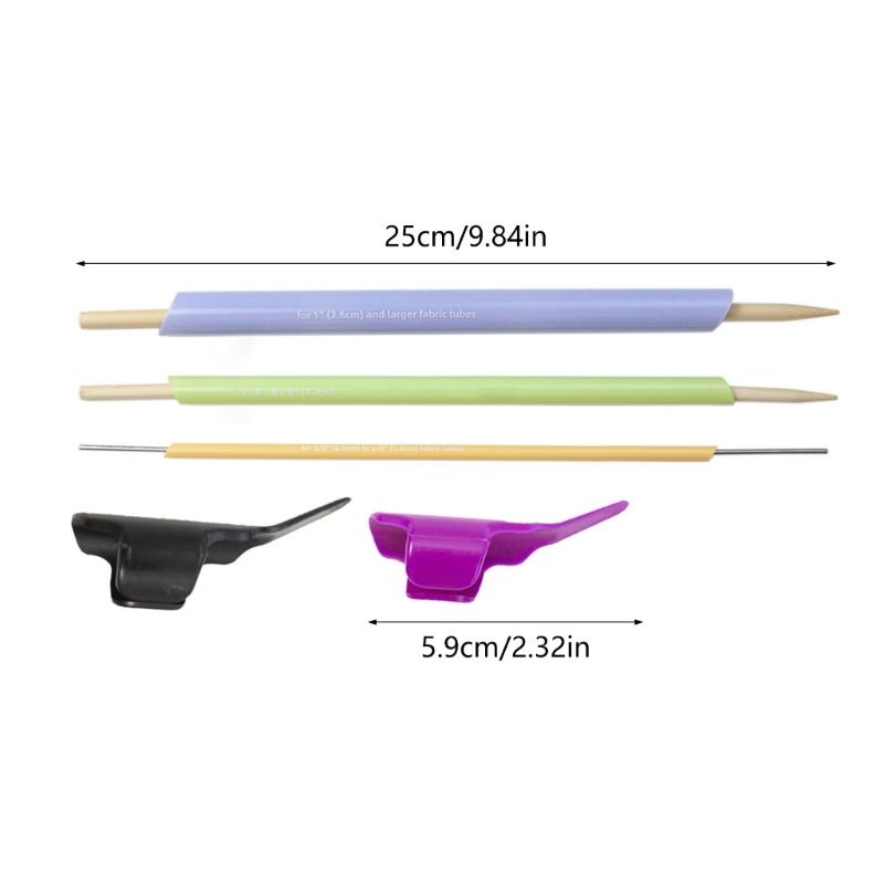 Stoffschlauchwender-Set Schnelle Stoffschlauchwender Kordeldurchzieher, Nahttrenner, Nähfingerhut Fingerschutz