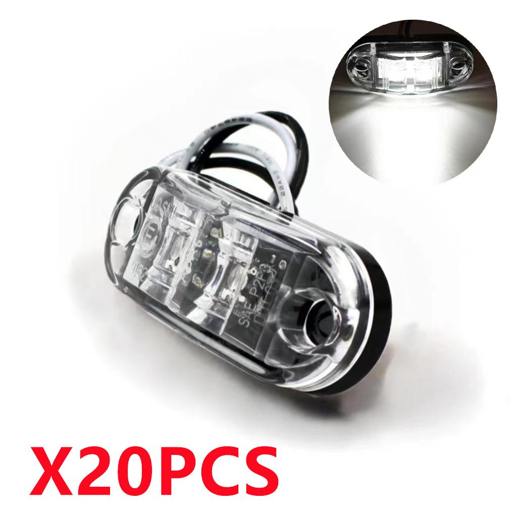 

20PCS 12V 24V Truck Light indicators LED Side Marker Lights Car Truck Front Rear Side Lamp Caravan Lorry Clearance Lamp