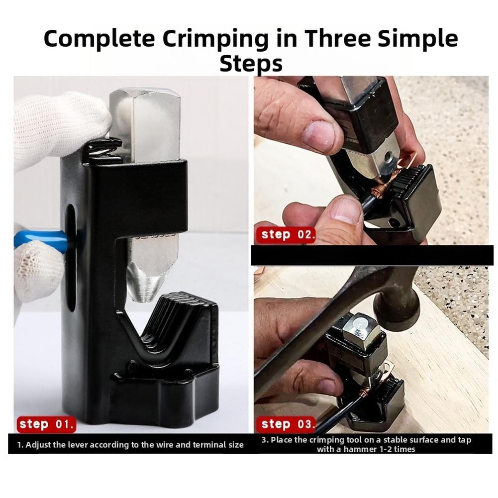 1pc Drop Hammer Type Manual Crimping Pliers Tool For Wire Terminal Crimping Electrical Equipment Supplies
