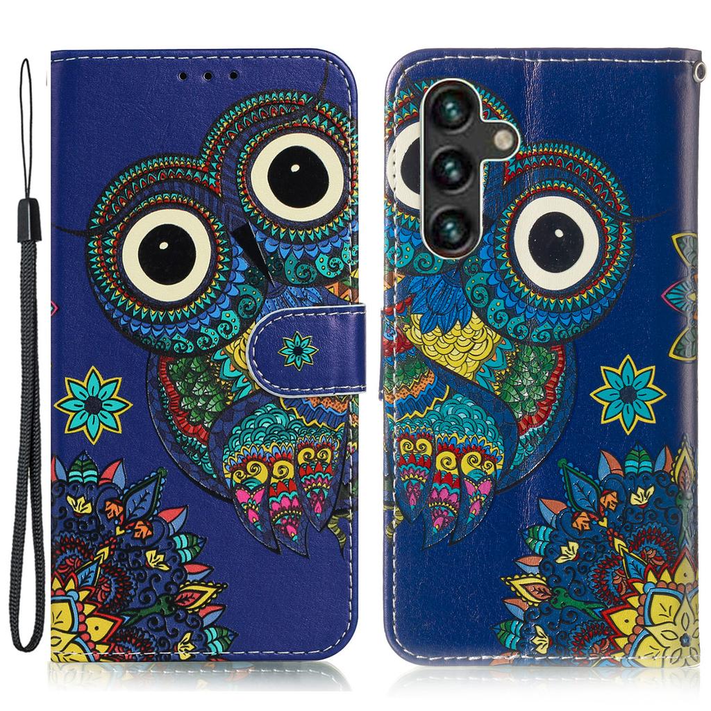 For Samsung Galaxy A56 5G Case Pattern Leather Wallet Phone Cover with Card Holder