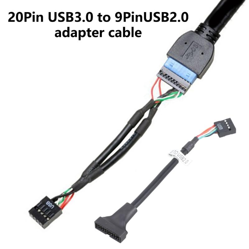 Durability USB3.0 Header to USB2.0,20Pin USB to 9Pin USB Connection Cable for Enhances Device Compatibility 1pc/2pcs