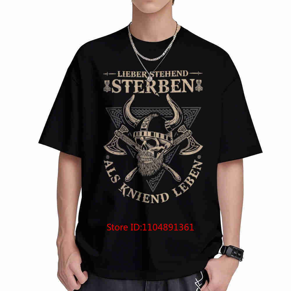Rather Die Standing Than Kneel Gerunisex Short Sleeve Tee 100 Cotton Tshirt