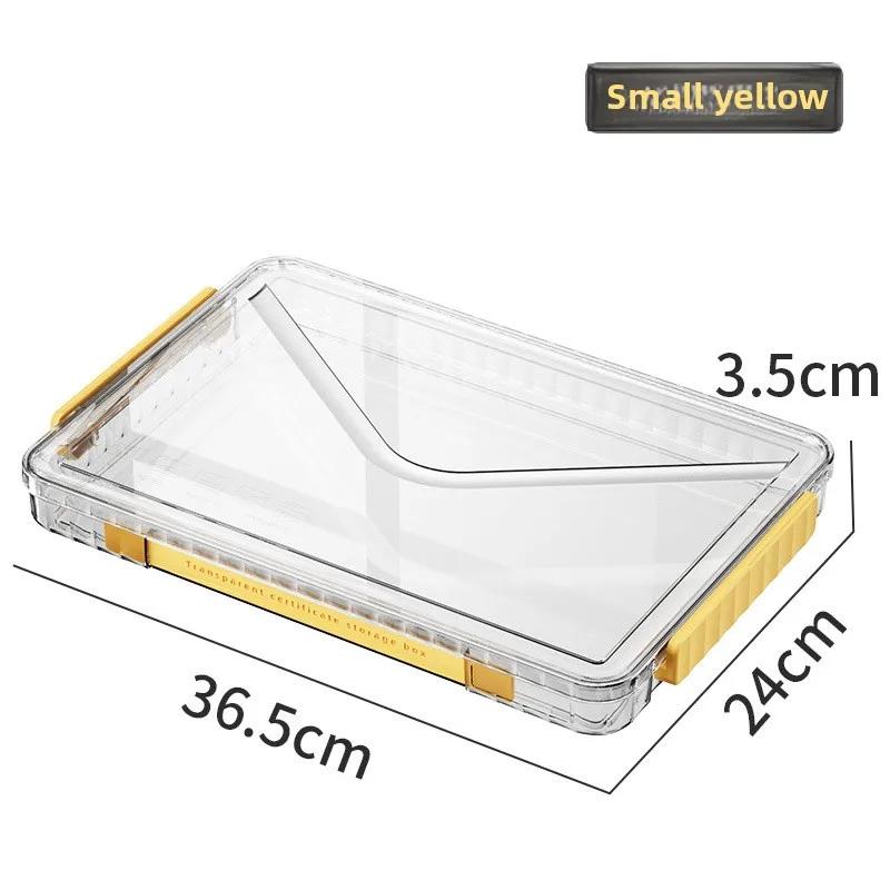 Caja De Almacenamiento De Documentos De Mascotas Transparentes Organizador De Escritorio De Plástico Simple Con Mango Y Cajones
