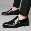 2024 Größe 39 bis 46 Herrenschuhe Lackleder Doppel-Schnalle Monk Strap Herrenschuhe Schlangendruck Kappe Klassische italienische Schuhe