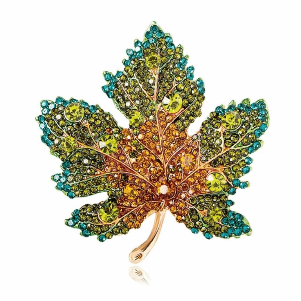 Leaf Shape Maple Leaf Brooch Enamel Cardigan Clip Fashion Thanksgiving Brooch Unisex