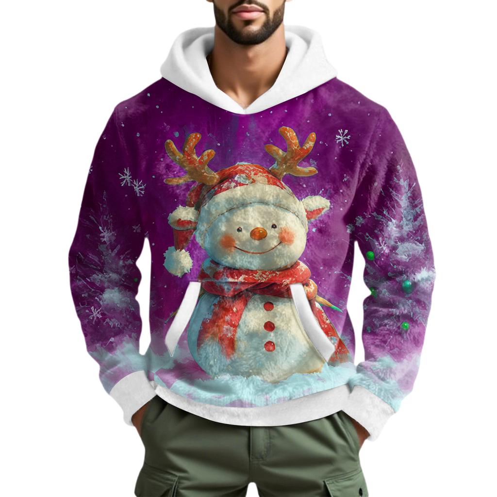 Men's Leisure Fashion Half Zipper Hooded Hood Long Sleeves Hoodie