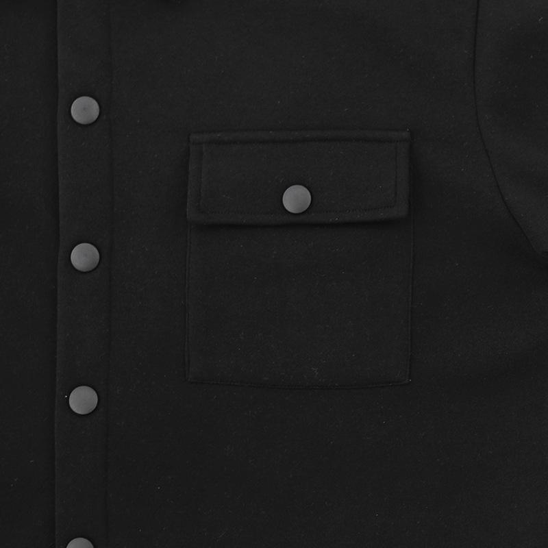 2026 Spring/Fall Men's Plus Velvet Lapel Slim Fit Solid Jacket - European Size