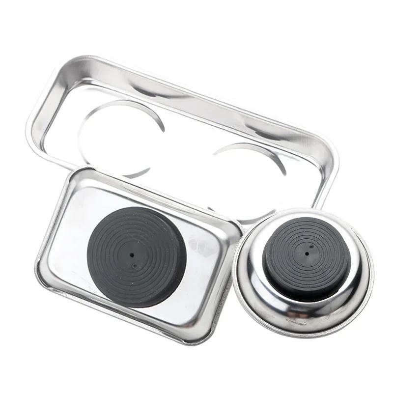Round /Square Magnetic Bowl, Durable with Magnetic Stainless Steel Parts Tray for Easy Access and Prevention of Parts Loss