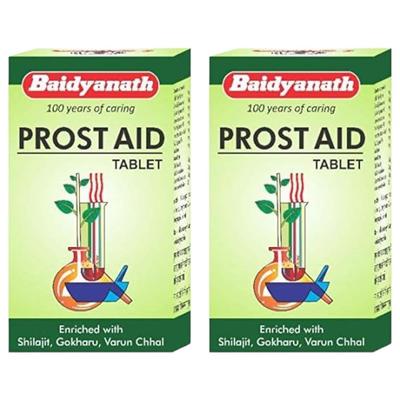 Asli Ayurved Prostaid 50 Tabletten Packung mit 2 Herbo-Mineral-Unterstützungsformel für die Harnwegsgesundheit