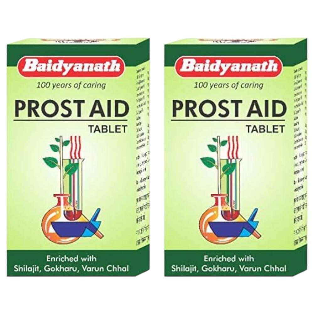 

Baidyanath Asli Ayurved Prostaid 50 Tablets Pack of 2 Herbo-Mineral Urinary Health Support Formula