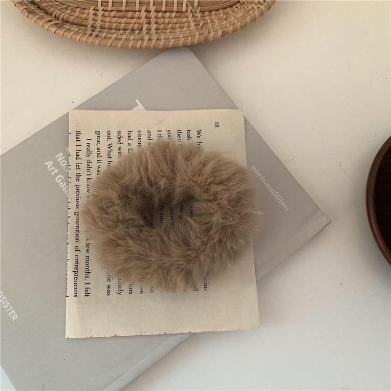 Fluffy Hair Tie & Headband: Elegant, Warm, Soft Japanese Korean Style for Autumn & Winter