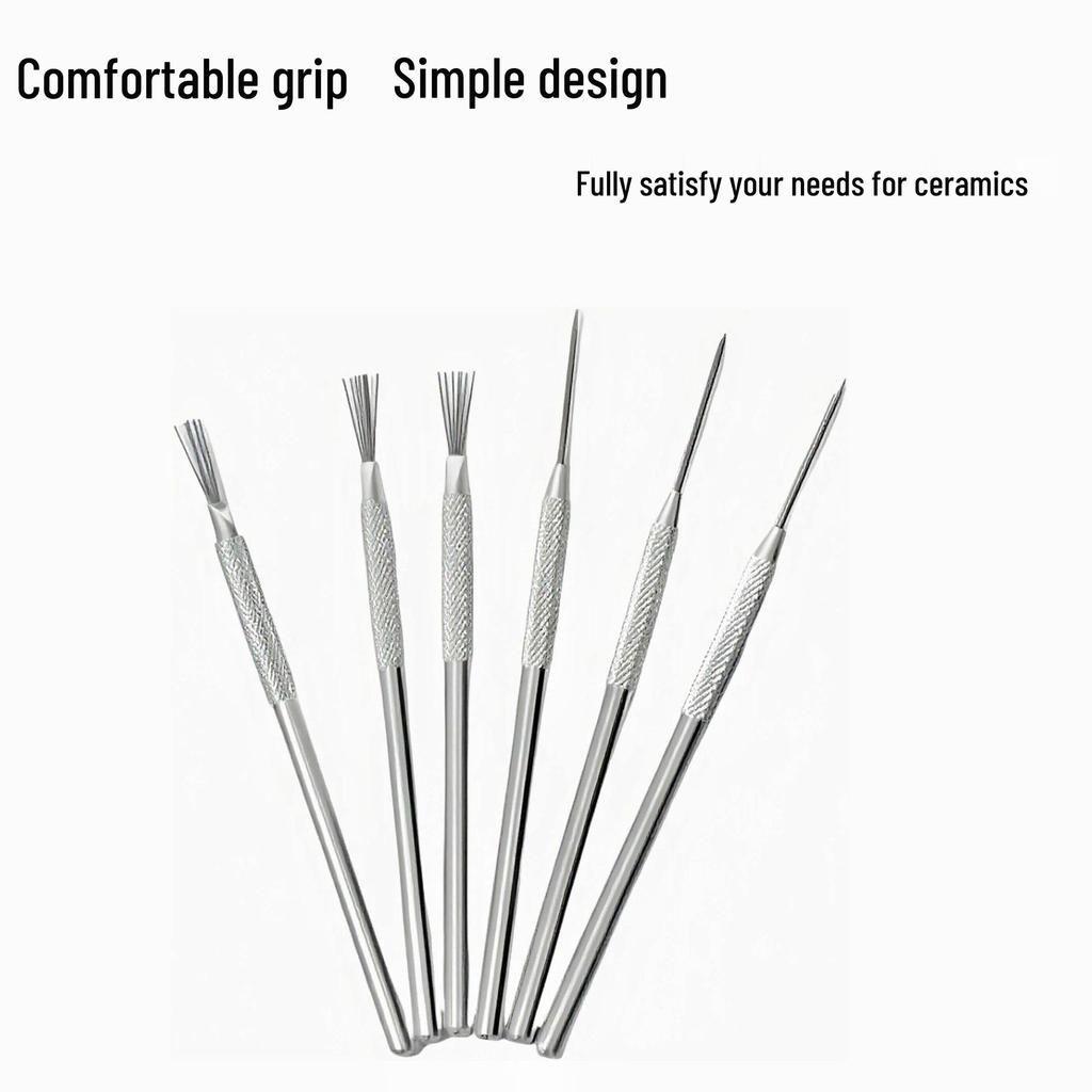 Seven-Piece Ceramic Clay Sculpting Needle Tool Set