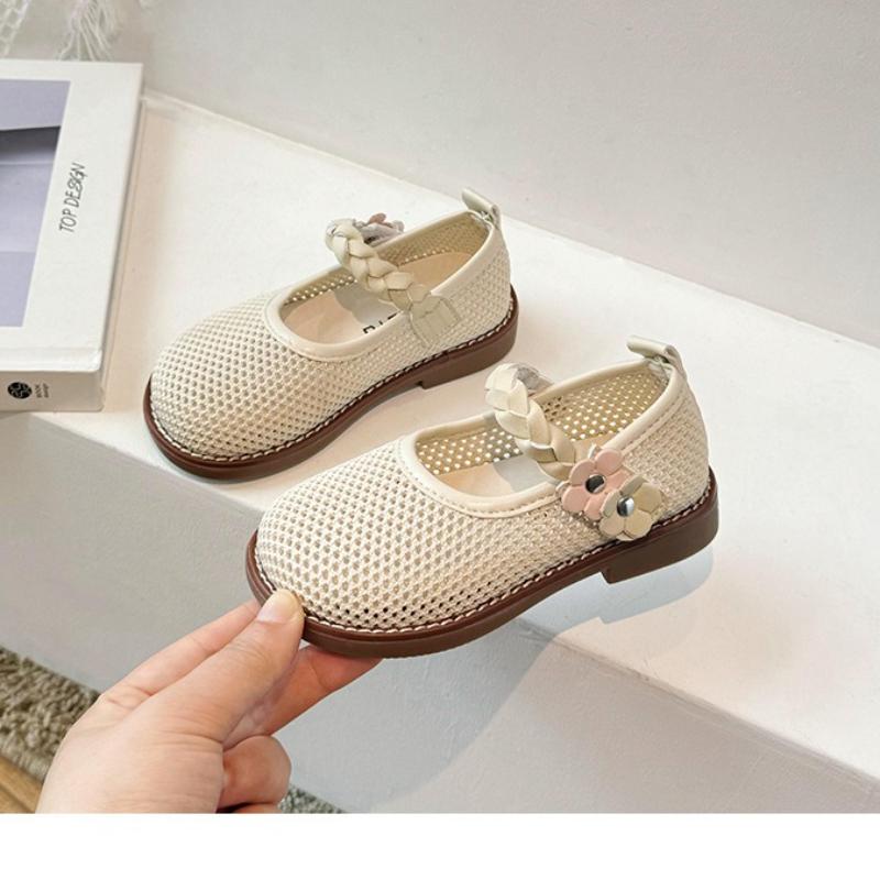 Children's Sandals Summer New Girl Sandals Soft Sole Anti Slip Girls' Mesh Shoe Fashion Hollow Flat Shoes Girls' Single Shoes