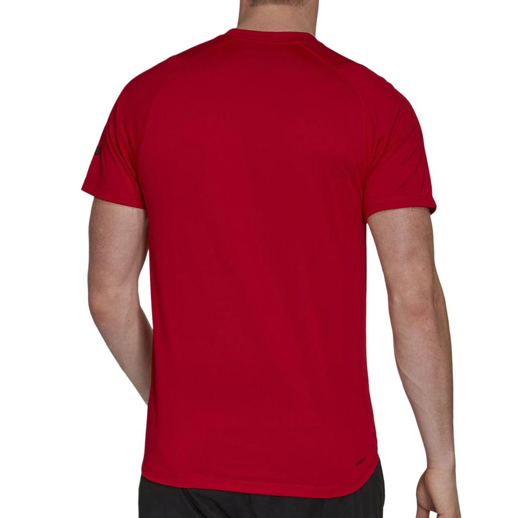adidas T Shirts Men's Burgundy Crew Neck Moderate Straight Fit FL4620