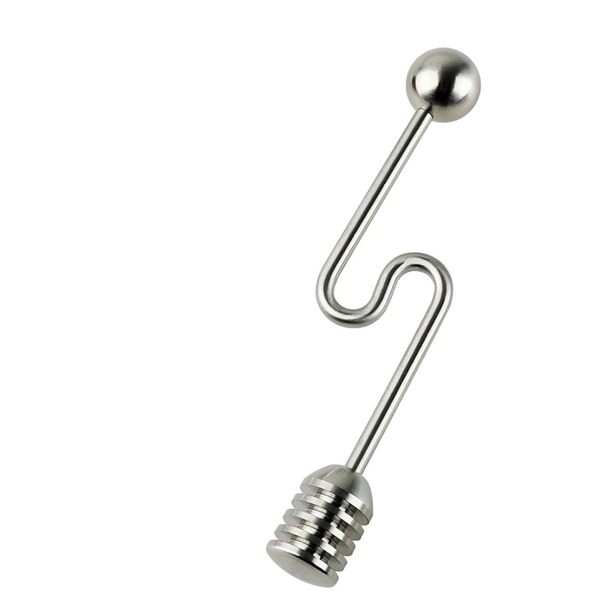 

Home Cooking Stainless Steel Dispenser Drizzler Long Handle Stirrer Honey Dipper Mixing Stick Spoon Bent