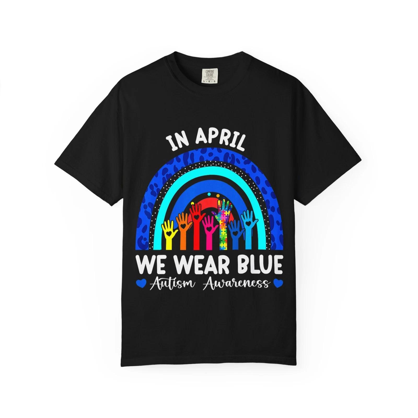 Autism Awareness Rainbow We Wear Blue Children s Children s T Children s T-shirt 140