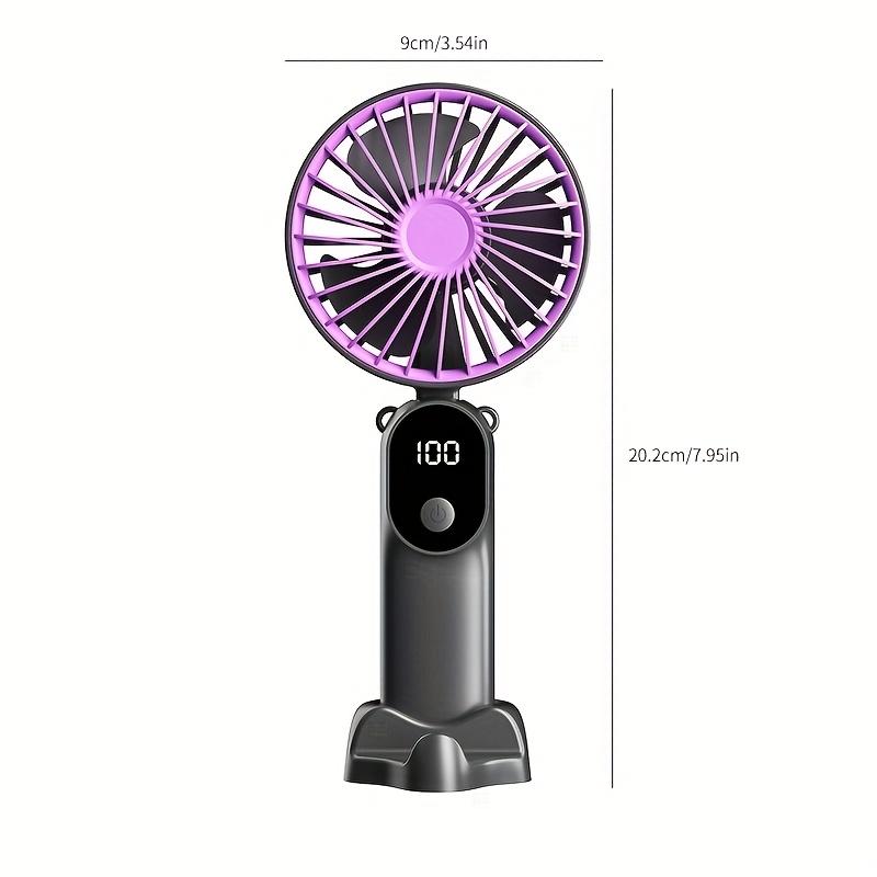 2025 Mini Portable Handheld USB Rechargeable Fan with 5-Speed Quiet Operation