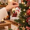 Festive Home Hanging Decor Christmas Dog Wooden Ornament, 2D Cartoon Puppy Ornaments with String, Holiday Tree Party Decoration Animal