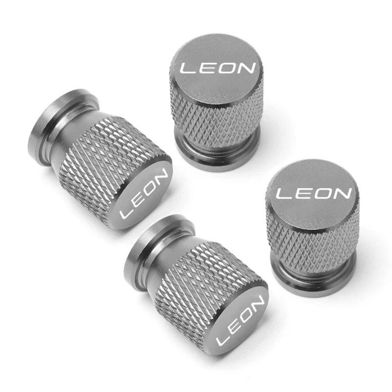 Car Wheel Tire Valve Caps Tyre Stem Covers Airdust Waterproof For Seat Leon Fr 1m MK1 MK2 MK3 Car Decor Airdust Waterproof 4Pcs