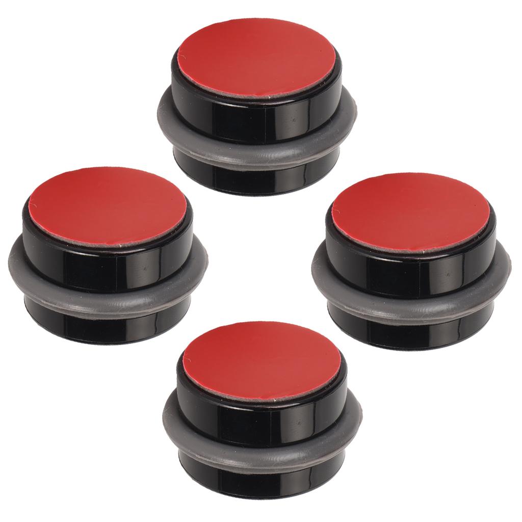 4 ks Válcový dveřní zarážek Zabraňují nárazu Tiché podlahové dveřní zarážky Plastový černý držák dveří